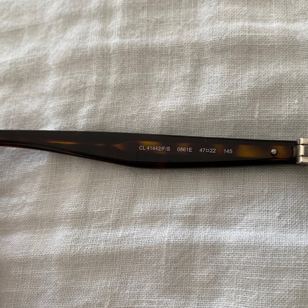 Celine Tortoise Shell Sunglasses with Gold Accent - Picture 4 of 6